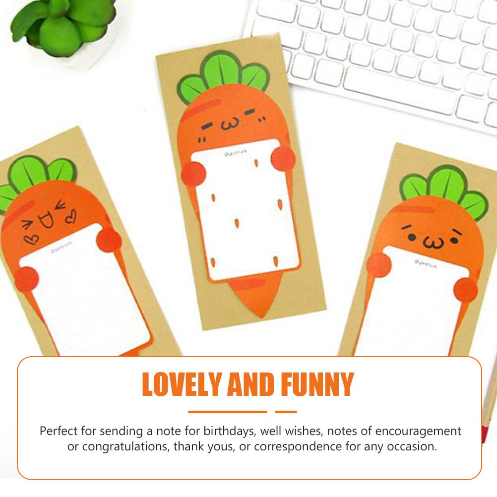6 Sets of Literary Note Papers Cartoon Writing Paper Kraft Office Envelopes (Random Style)
