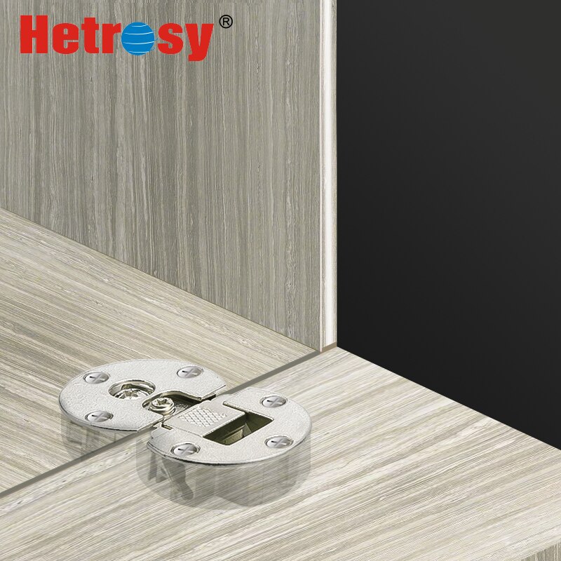 Hetrosy Hardware 90 Degree Furniture Adjustable Concealed Flap Hinge Self Supporting special Table Hinge Pack of 2PCS with Screw