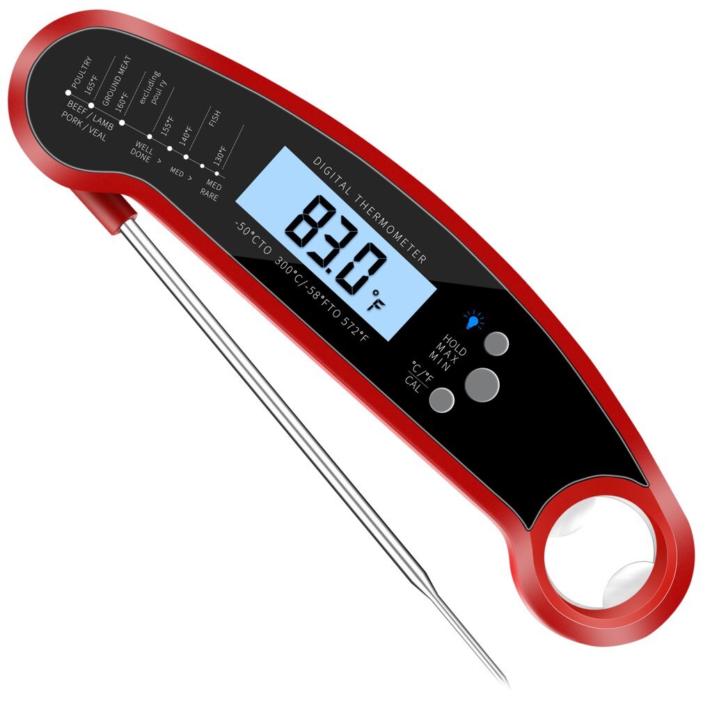 Digitale Voedsel Barbecue Thermometer Vlees Thermometers Waterdichte Instant Read Thermometer Met Kalibratie Backlight