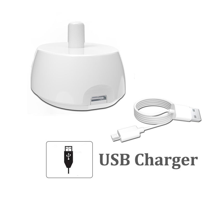 Laturi suun kautta b sähköhammasharja induktiivinen latauspohja usb vaihtolaturi hammasharja eu -pistoke: Usb laturi
