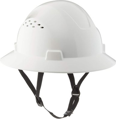 Fuld ramme hård hat åndbar sikkerhedshjelm letvægts høj styrke arbejdshætte konstruktion jernbane metallurgi mine: Hvid