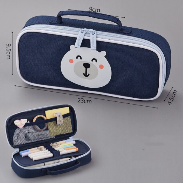 Estuche escolar Kawaii con mango y bolígrafo de gran capacidad para niñas y niños, Kit de papelería, 1 unidad: 5