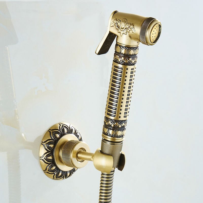 Vidric badeværelse bidet vandhaner antik messing vægmonteret udedør vandhane sprøjte vandhane toilet vaskemaskine hane  el1023