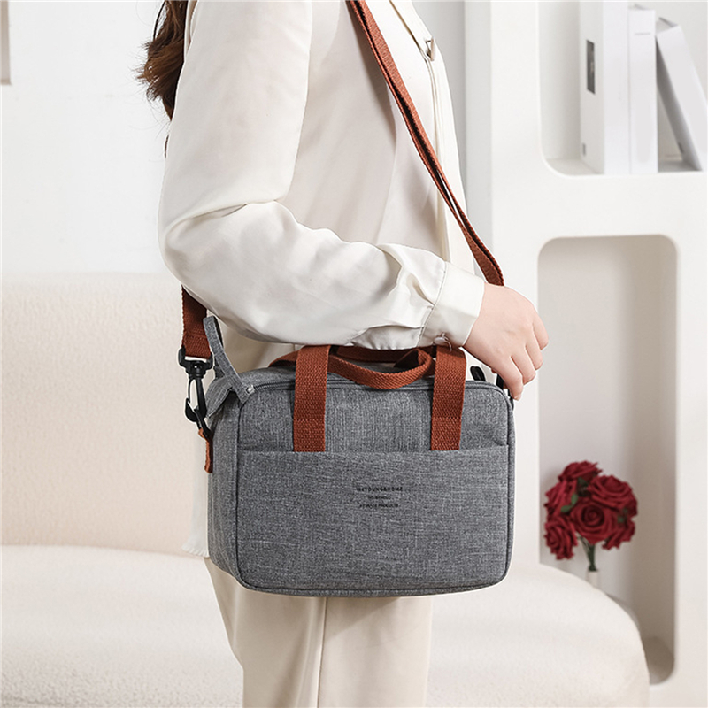 Przenośna torba na lunch dla OL Women Izolowane termicznie pudełko na lunch Tote Cooler Handbag Wodoodporna torba na ramię Bento Pouch Office Food
