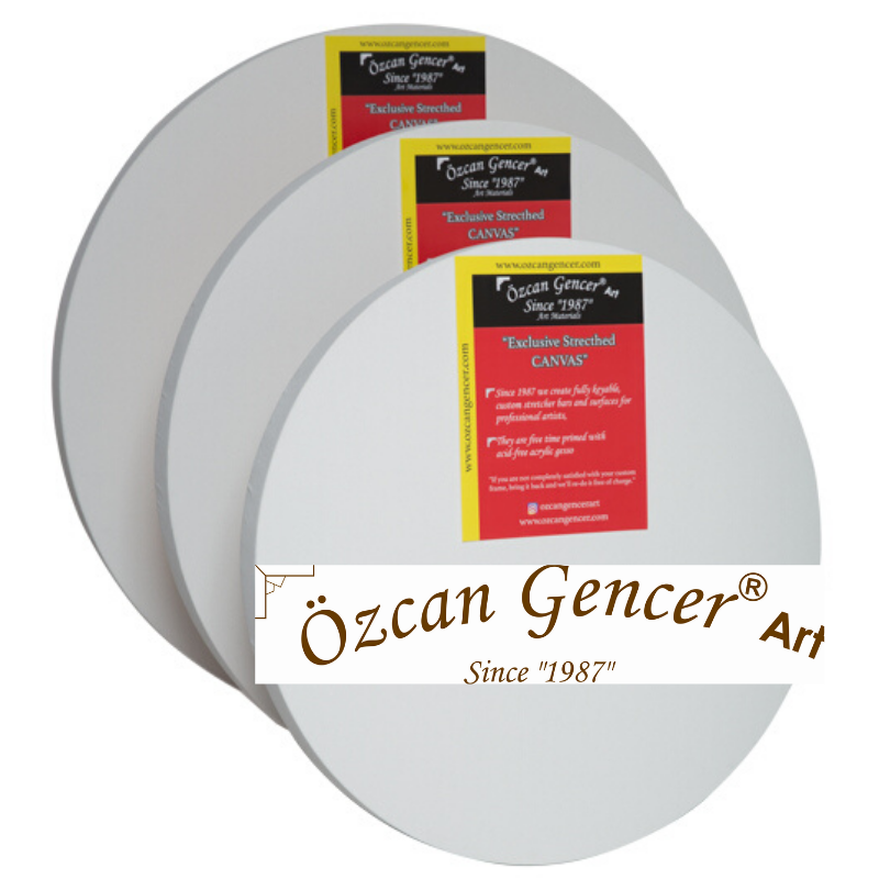 Professionele Art Supply, Cirkel Uitgerekt Canvas Voor Schilderen, voor Oilpainting Acryl .. Exclusieve Vijf-Tijd Primed Kunstenaar Canvas.