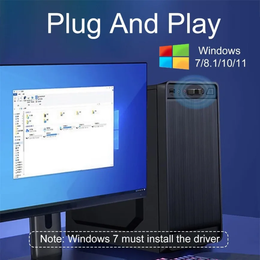 5.4 USB Bluetooth Adapter Wireless 5.3 5.0 Bluetooth Dongle Receiver for PC Laptop Win 11/10/8//7 Headset Speaker Keyboard Mouse