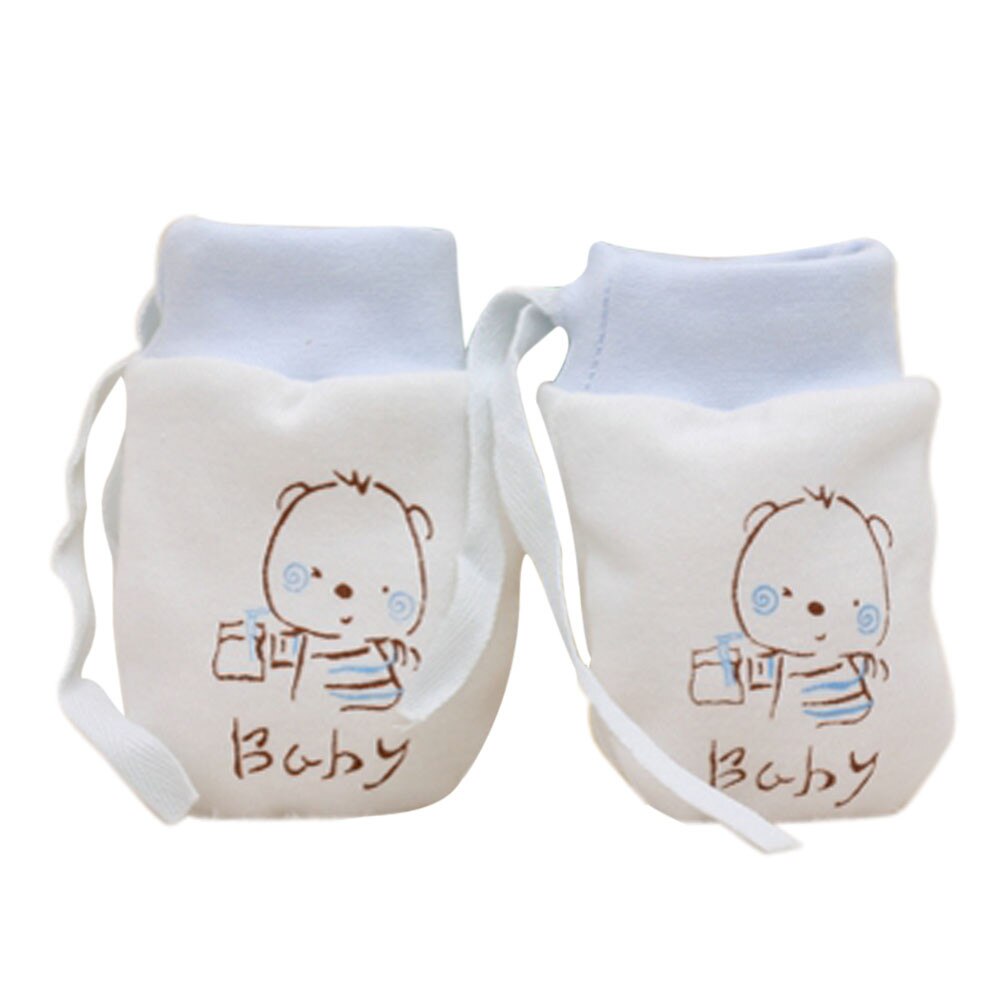 1 Pairs Cute Baby Infant Anti Scratch Mittens Soft Newborn Rope Gloves