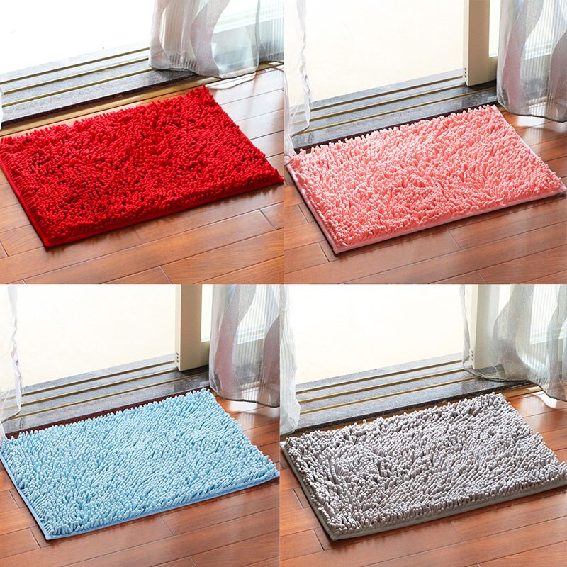 Absorbent Bath Mats for Tub Non - Slip Grey for Bathroom Floor Bath Rug Floor Washable Rug Set Kitchen Tools Non-slip mat
