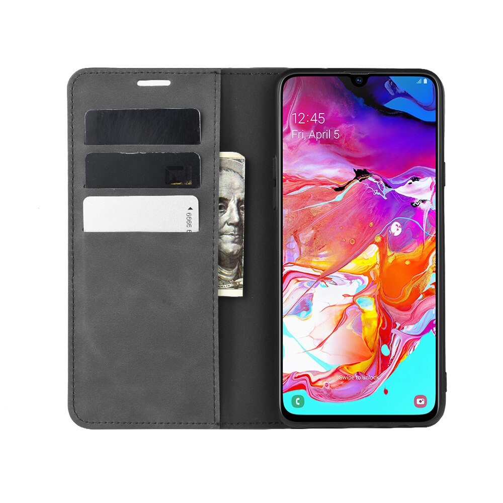 A207 Auto Switch Leather Case for Samsung Galaxy A20S (6.5in) SM-A207F Flip Wallet Book Cover Black 207A A 20S 207 GalaxyA20S