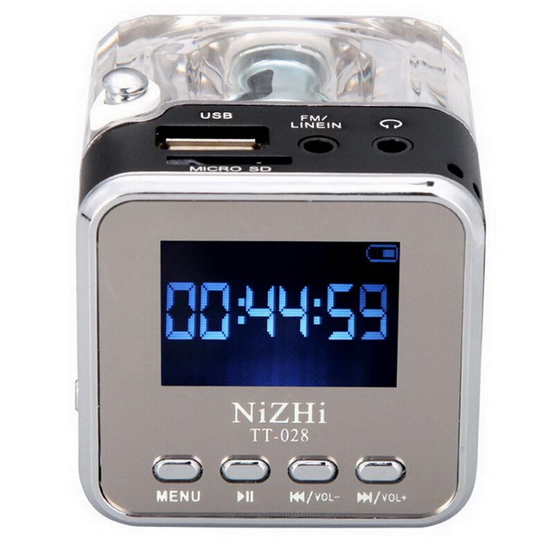 NIZHI Mini Tragbare Musik Lautsprecher LED-anzeige Stereo Klang Kasten TT-028 Digital FM Radio FM Radio SD/TF USB disk MP3 Spieler