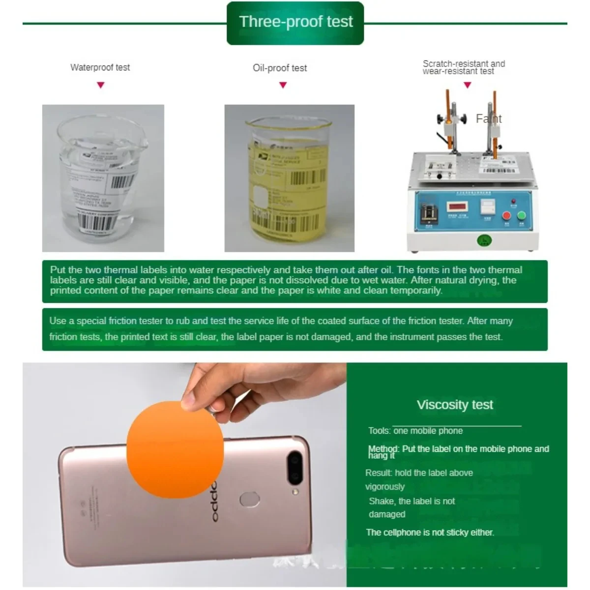 Thermische Stickers-600 Labels/1 Rol 2 Inch Cirkel Thermische Sticker Etiketten Zelfklevend Rond Directe Thermische Multifunctionele Rol