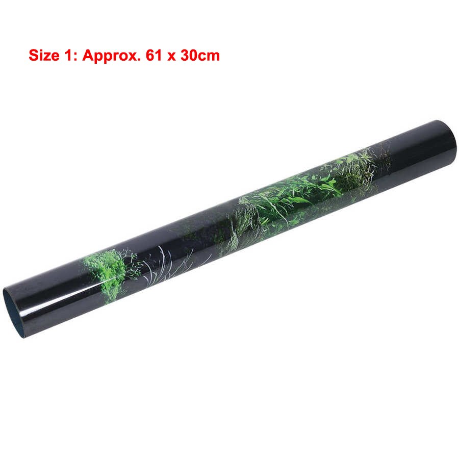 Fish Tank Aquarium Sticker PVC Reptile Box Rainforest Background Poster Fish Tank Wall Picture Painting Decoration Tank Poster: Size 1