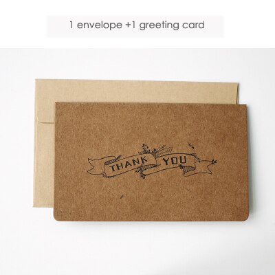 1pc Kraft paper Thanksgiving greeting card wedding invitations pop up cards thank you cards with envelopes supplie