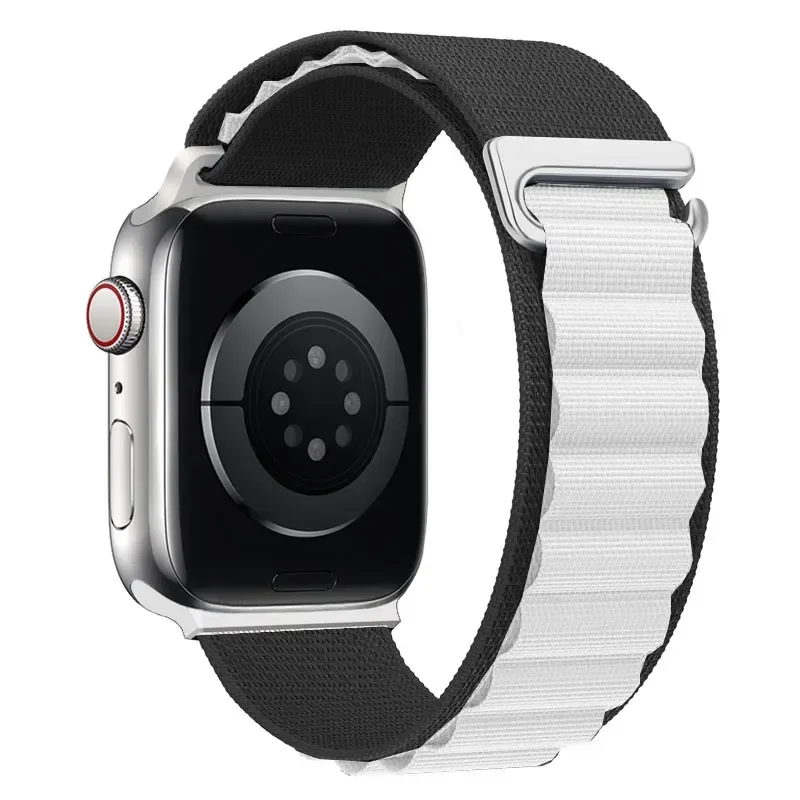 Alpine Loop Strap For Apple Watch Ultra 2 Band 9 8 7 49mm 45mm 41mm Nylon Sports Bracelet iWatch 10 6 5 4SE 44/40mm 46/42mm Belt: Black Gray / 14mm