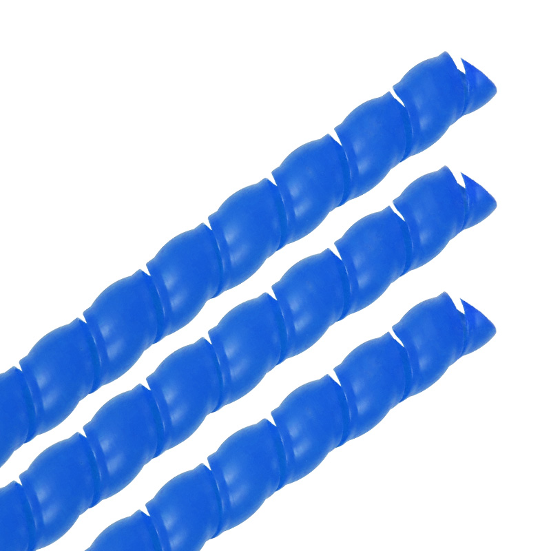 2M Lange 8/10/12mm Kabel Bescherming Hoes Spiraal Wond Flexibele Draad Organisator Isolatie Mouw Draad kronkelende Protector: Blauw / 280mm
