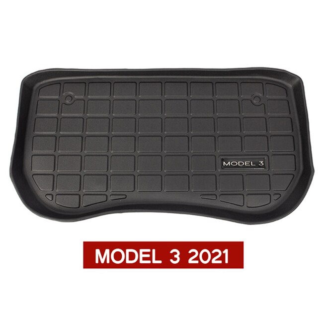 Model 3 Car Front Trunk Mats For Tesla Model 3 Accessories Front Storage Mat Cargo Tray Protective Pads Mat: 2021 TPE