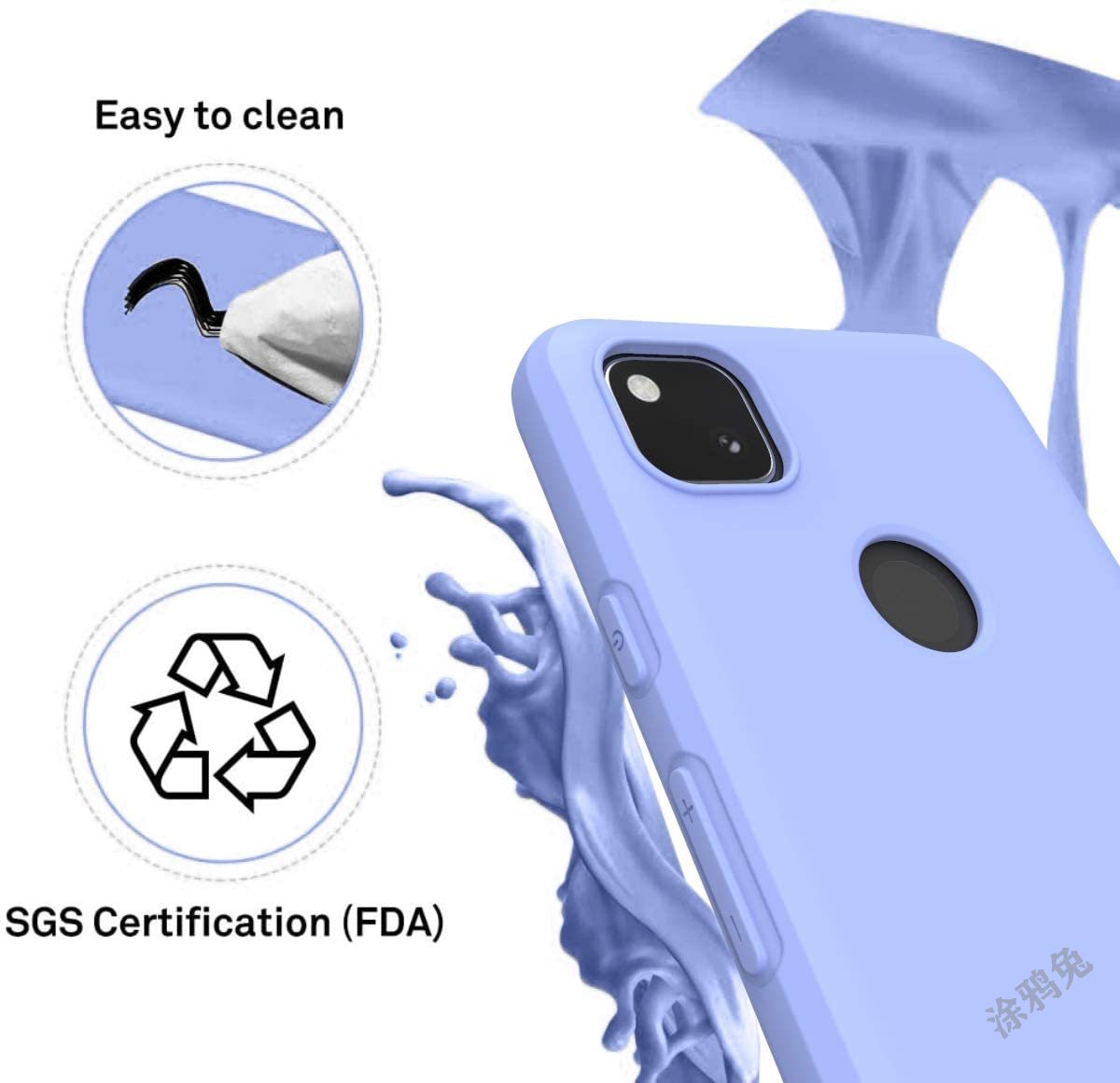 Voor Google Pixel 4a 5G Case Vloeibare Siliconen Slim Soft Anti-Kras Microfiber Voering Full-Body Beschermende telefoon Case 5 Xl 5a