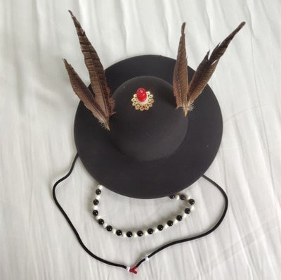 Hanfu Hat For Men Chinese Ancient Black Square Top Hat Headdress Male Cosplay Hanfu Formal Hat For Men Women: E