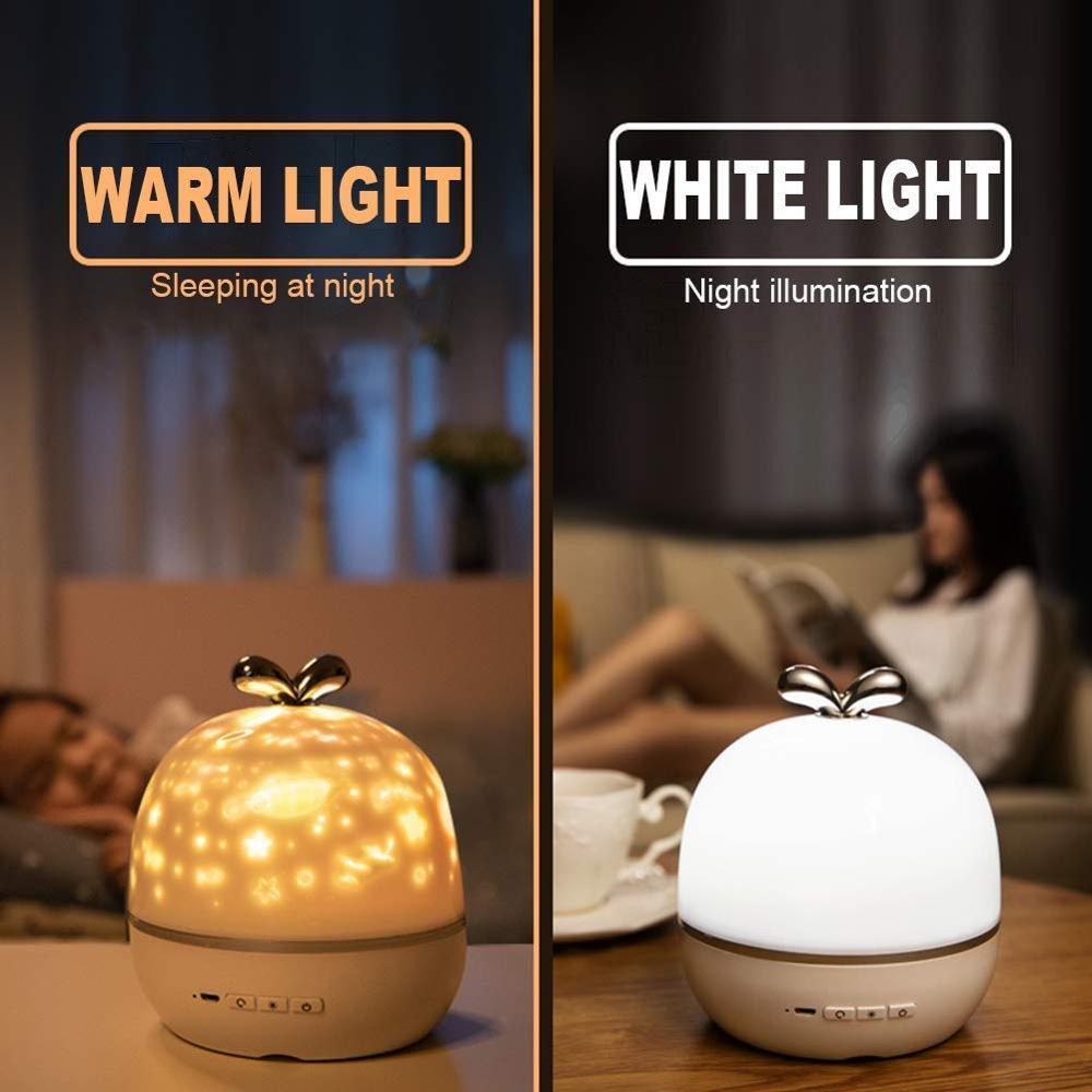 Led musik projektor himmel nat lys planet med musik magisk projektor led lampe farverig rotere blinkende stjerne lys farverige