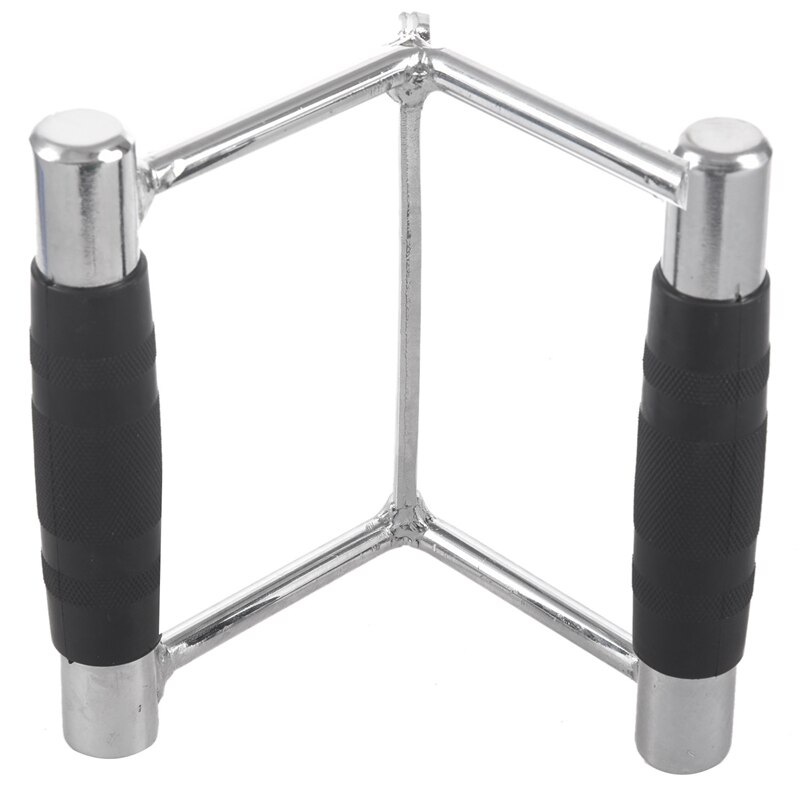 ABGZ-Stirrup Multi Gym Attachment Home Grip Bar Workout Rubber Handle Seated Row Chinning Cable