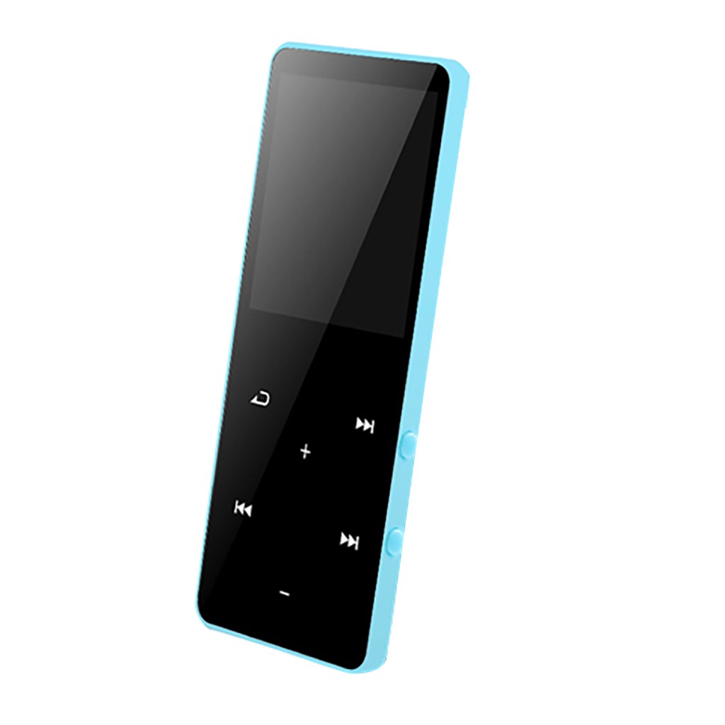 #10 Mini reproductor de MP3 Bluetooth 4GB con FM Media tecla táctil altavoces de música deportivos sin pérdidas de sonido reducción de ruido: Blue