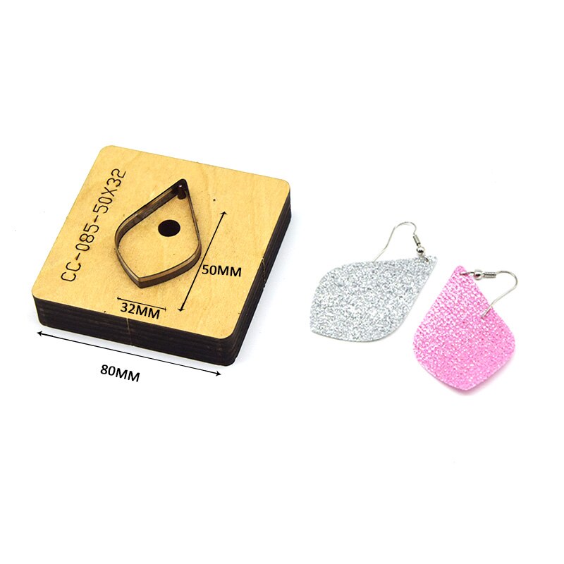 SMVAUON-herramientas de Metal para cortar cuero, regla de hoja troquelada, pendiente de acero, molde para recortar troqueles para cortador de cuero, manualidades de cuero: 5