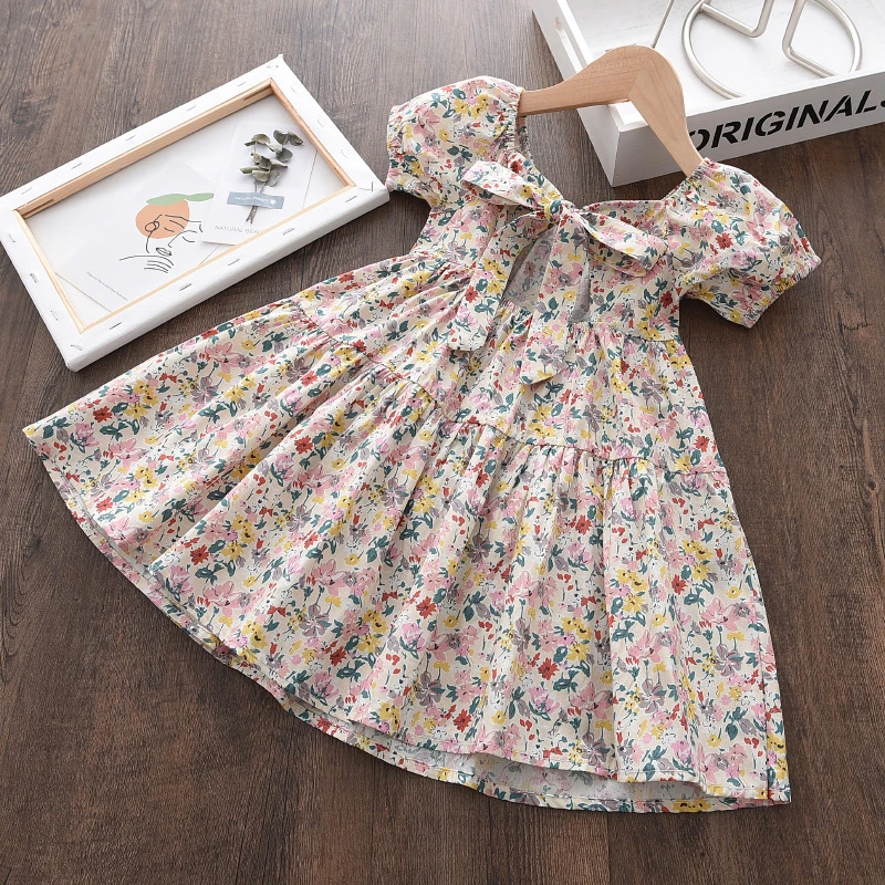 Bear Leader-Robe à fleurs pour filles, nouvelle , olympiques pour enfants, vêtements éducatifs pour bébés, 2023