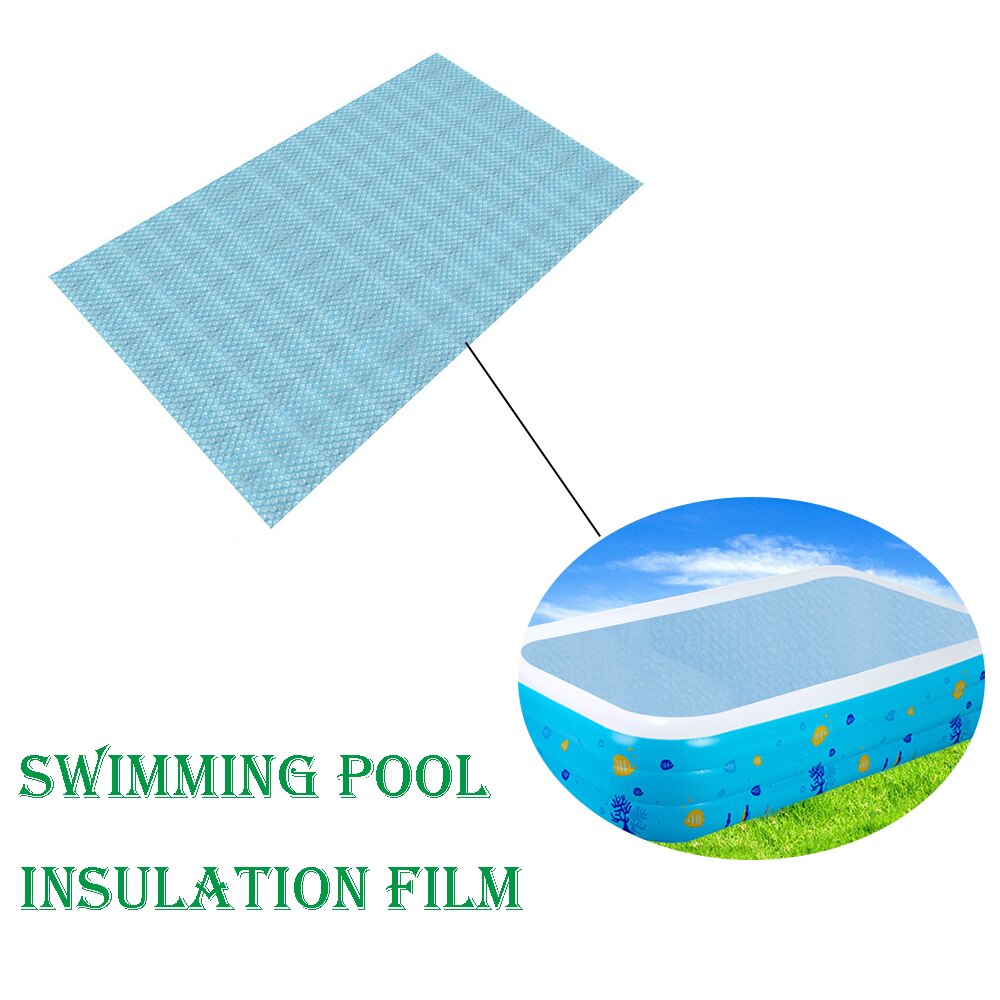 Swimmingpooldæksel poolmåtte, oppustelig isoleringsfilm, vandtæt støv, pooldæksel, støvtæt regnklæde, tilbehør til swimmingpoolen