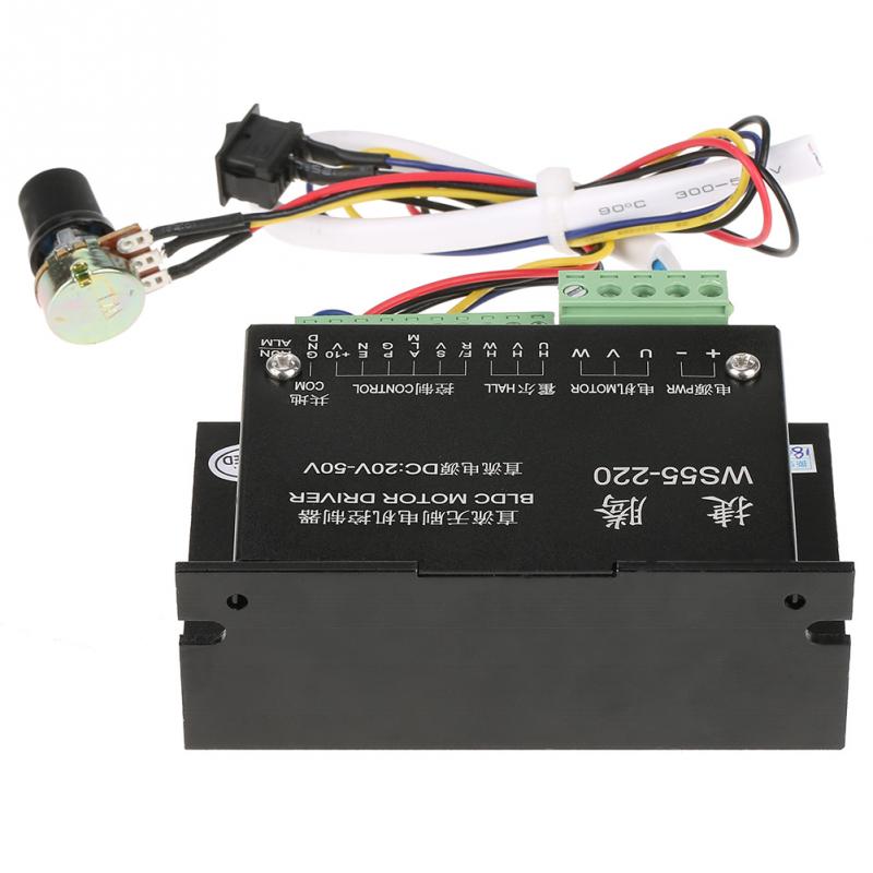 WS55-220 DC Motor Driver DC 48V 500W CNC Brushless Spindle 3 phase BLDC Motor Driver Controller for Electric Power Tools