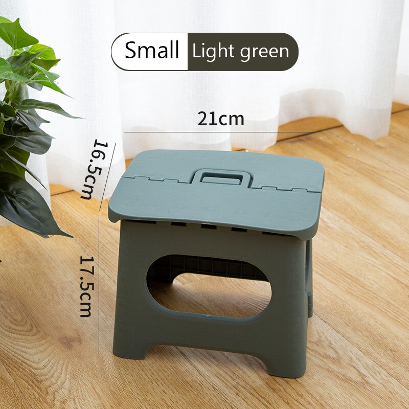 Folding stool home folding chair portable outdoor travel simple kitchen seat home space saving living room furniture strong: Green small