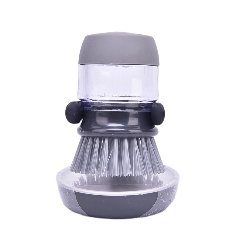 1 Limpieza de PC cepillos plato lavado herramienta dispensador de jabón recargable sartenes tazas cuenco para el pan depurador utensilios de cocina Accesorios: Gris claro