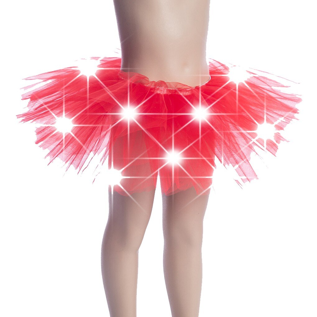 1PC Cartoon Leuke LED Licht Meisje Kids Kleding Ster Tutu Rok Prinses Christmas Party Tutu Tulle Stage Dance rok: 02