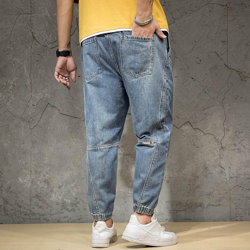 46 44 42 Men's Jeans Plus Size Cotton Hip-hop Streetwear Harem Denim Pants Spring Summer Brand Loose Casual Trousers