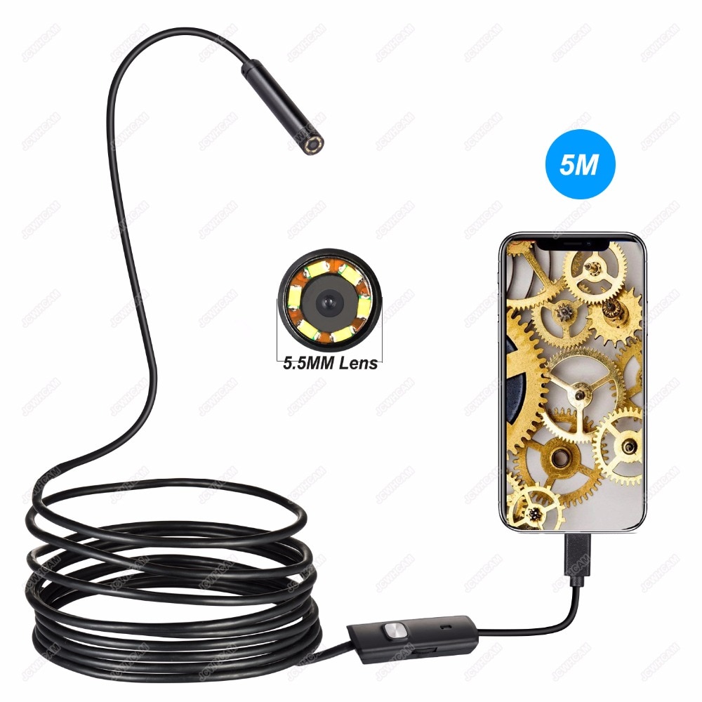 5.5mm 1 M 5 m Endoscoop Mirco USB 2 m 6LED Endoscoop Camera Android Waterdichte Pijplijn PCB PC Inspectie Mini Camera