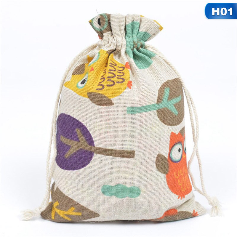 Katoenen Canvas Tas Cartoon Tas Pocket Tasje Thee Bag Afdrukken: HG24014H01