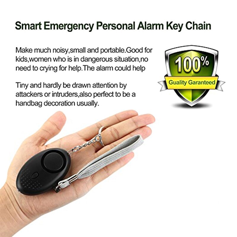 Selbstverteidigung Alarm 130dB Mädchen Frauen Sicherheit Schützen Alarm Persönliche Sicherheit Schrei Laut Keychain Notfall Alarm Mit LED Licht