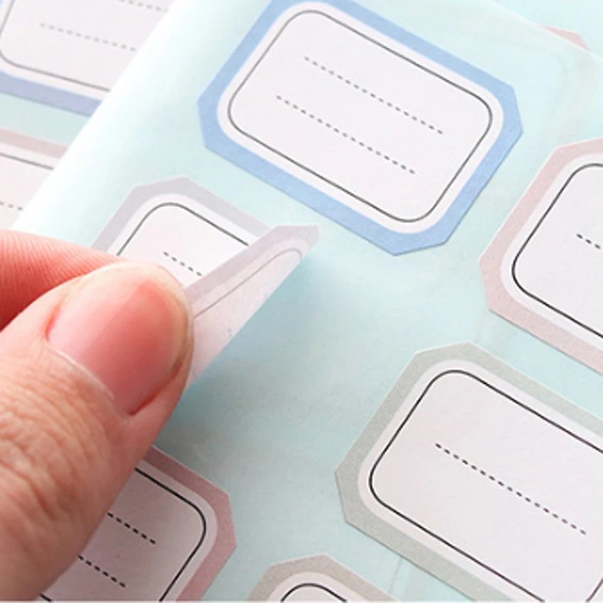 1 pak/partij zelfklevende papieren sticker blanco naam sticker etiketten memo stickers set briefpapier herinnering bladwijzer zegel label