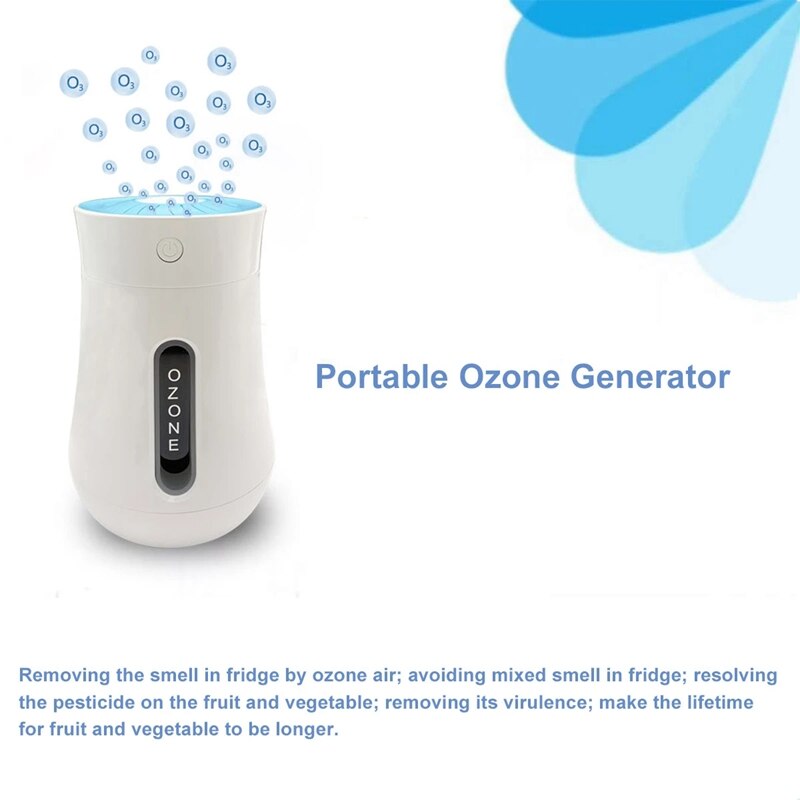 Top USB Ozone Generator Ozonator Air Purifier Water Food Vegetable 5Mg/H Multipurpose Portable Ozone Machine