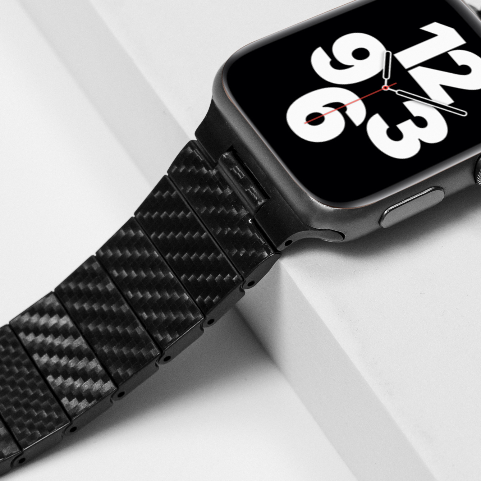 Pulseira de fibra de carbono para apple watch band 45mm 41mm 44mm 40mm 42mm 38mm pulseira de ligação leve cinto iwatch série 5 4 3 6 se 7