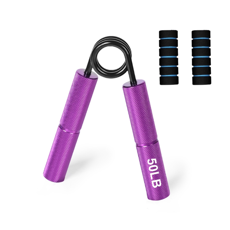 50LB-300LB Metal Hand Gripper Strengthener Finger Exerciser Grip Strength Muscle Arms Trainer Recovery Wrist Gym Equipment: black