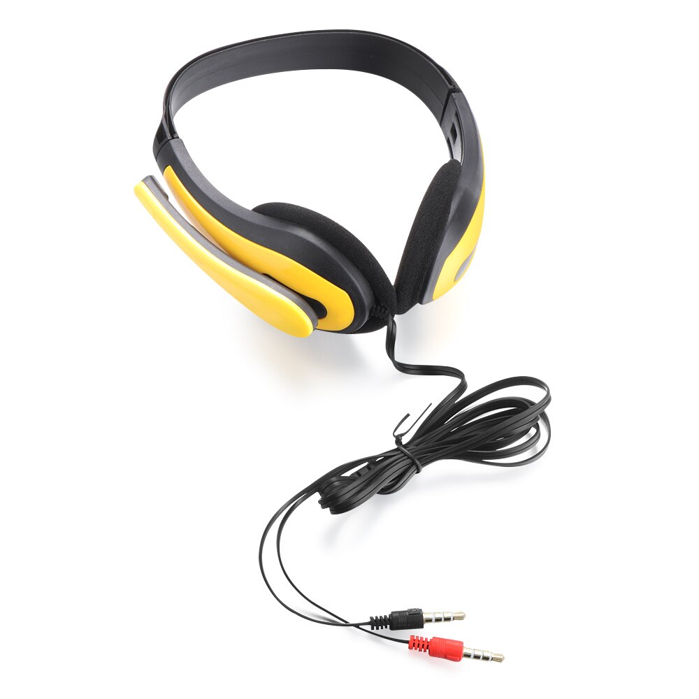 1PC 3.5mm Microphone Headset Noise Cancelling Stereo Headset Head Headphone Earphones For PC Computer Phone