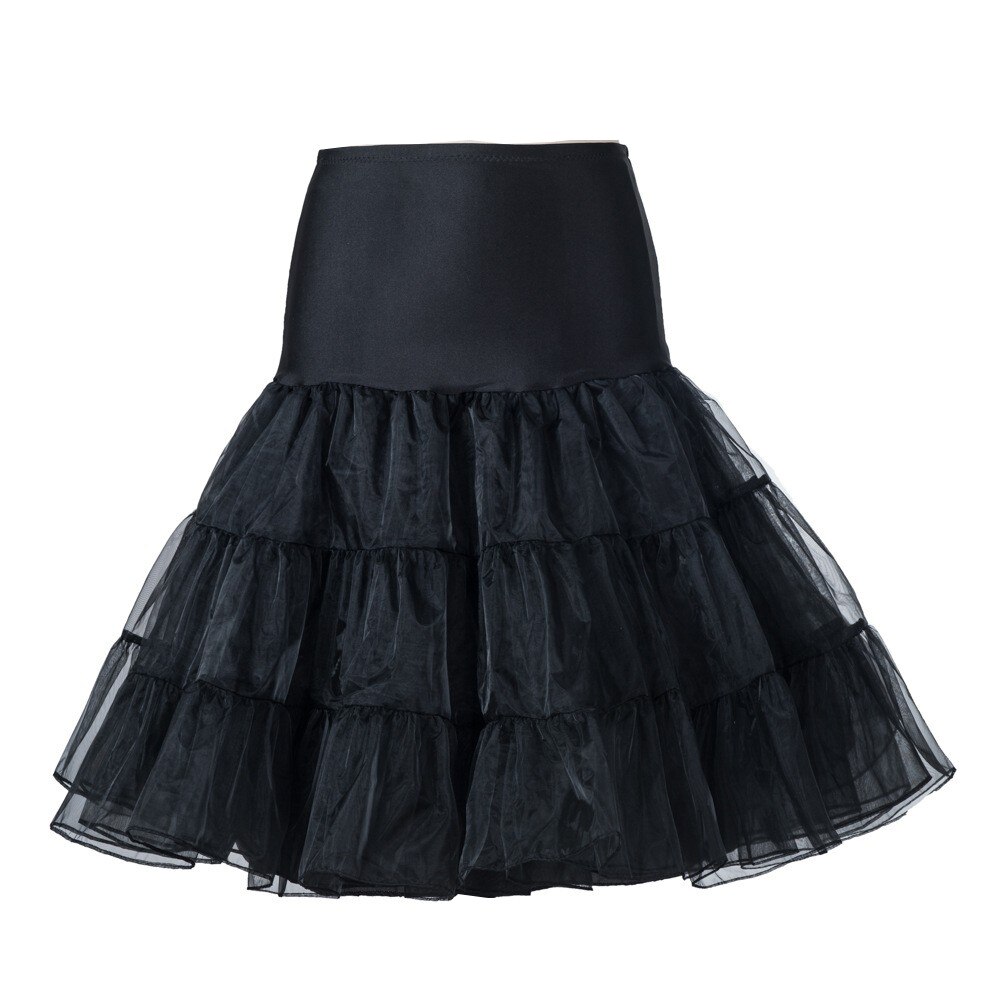 Kort organza underkjole crinoline jupon vintage bryllup brude til brudekjoler underskørt rockabilly tutu