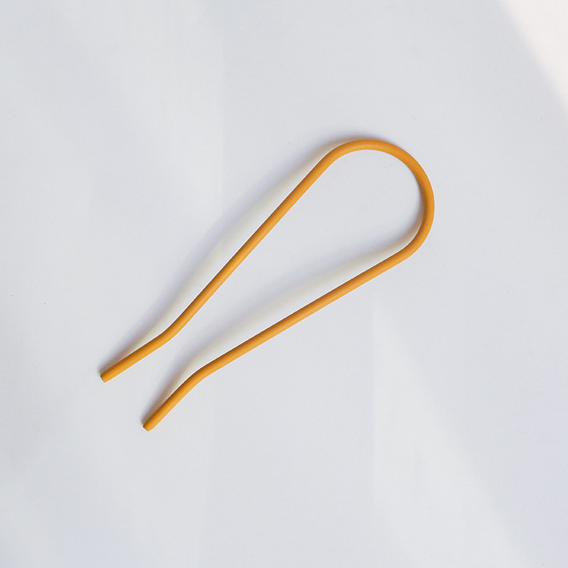 Varillas de pelo de Metal minimalistas para mujer, Clip colorido en forma de U, horquilla de cabello para niña, moño, accesorios para el cabello: 4