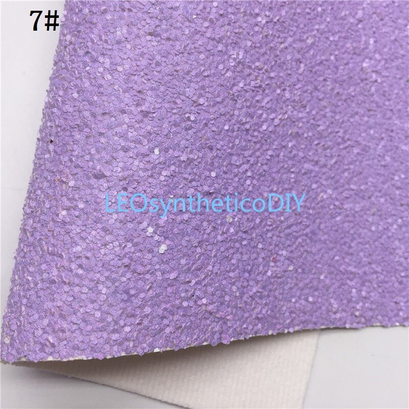 LEOsyntheticoDIY Neon Chunky Glitter Vinyl Fabric Sheet Felt Backing Synthetic Leather Faux Vinil DIY A4 SIZE R033A: 7