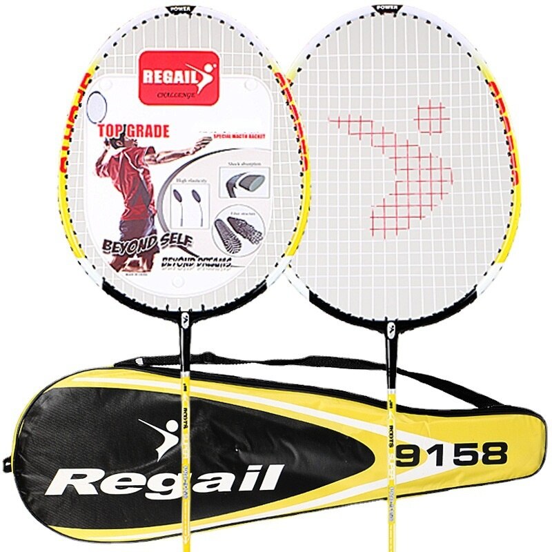 2pcs Badminton Racket Frame Badminton Racquet With String With Free Shuttlecock For amateur beginners