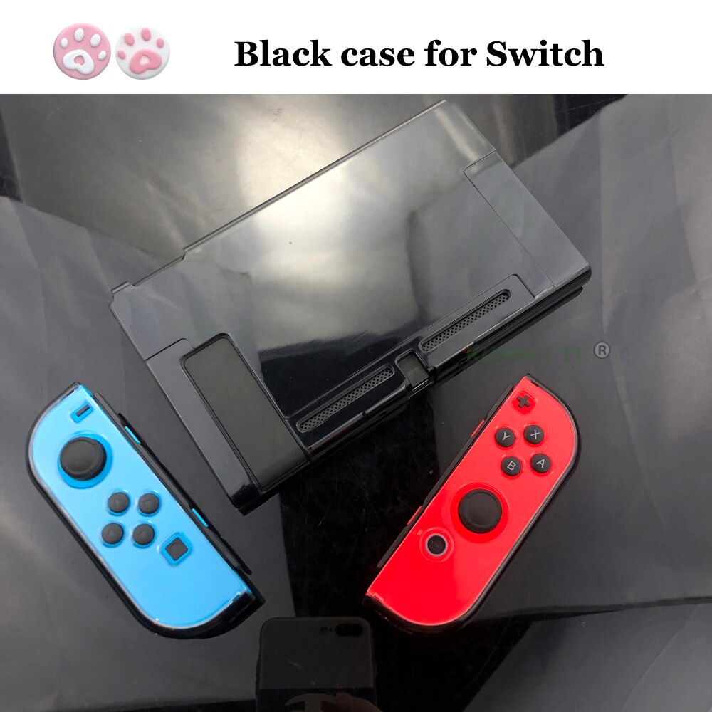 Nintendoswitch Protect PC Case Nintend Switch Accessories Carrying Shell Skin Nitendo Cover Nitendo Grips for Nintendo NS Games: Black shell
