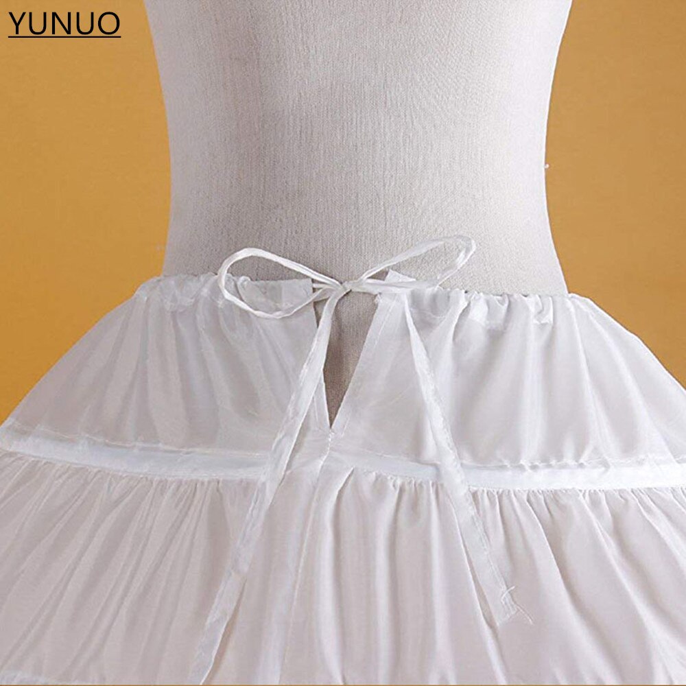 YUNUO White Petticoats for Wedding Dress 6 Hoops Tulle Adjustable Ball Gown Bridal Prom Crinolina Vestido De Novia In Stock