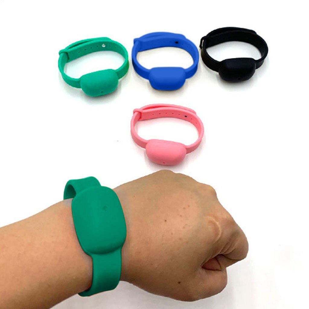 10ML Hand Sanitizer Dispensing Subpacking Silicone Bracelet Wristband Portable Bracelet Wristband Hand Dispenser Sanitizer Pumps