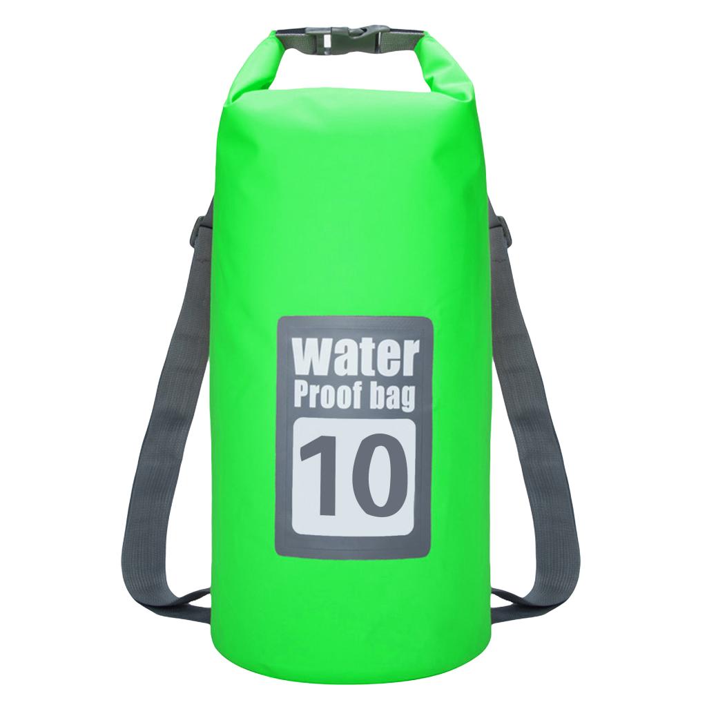 PVC Waterproof Dry Bag Sack Kayaking Rafting Camping Fishing Dry Backpack Green 5L/10L/15L/20L/30L Boating Waterproof Bags: 10 L