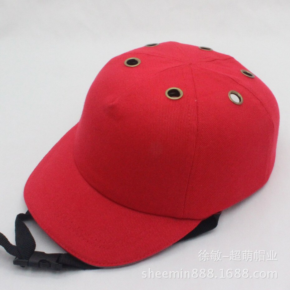 Work Safety Helmet Bump Cap Head Protection Cap ABS Inner Anti-smash Lightweight Breathable Baseball Hat Style Work Site: Red